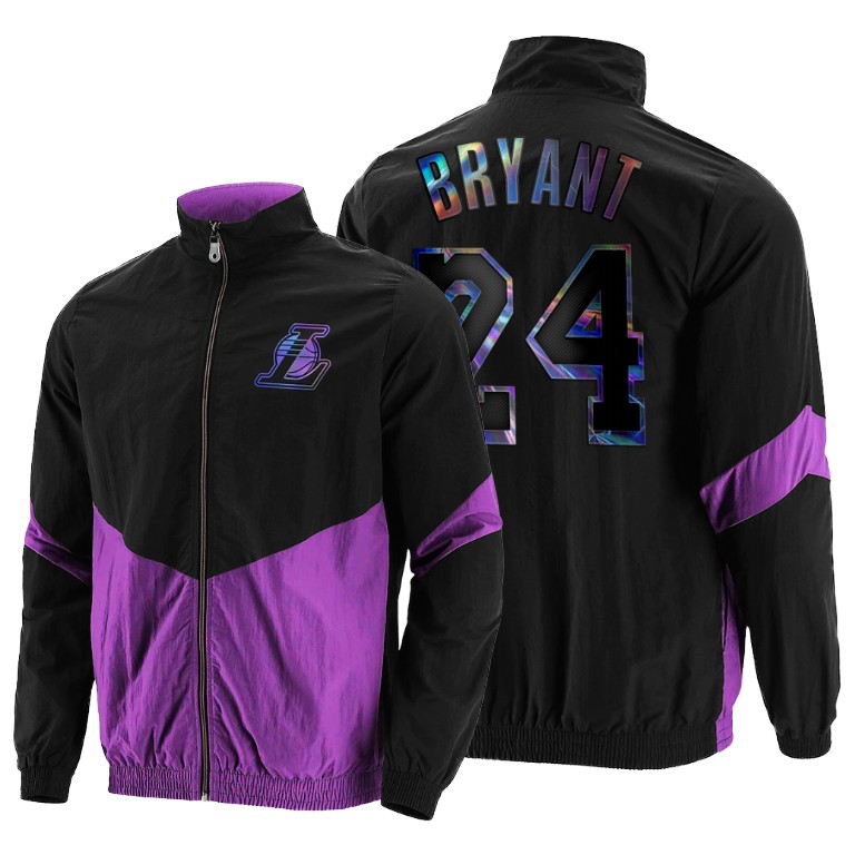 Men's Los Angeles Lakers Kobe Bryant #24 NBA Diffusion Full-Zip Purple Basketball Hoodie FCT8883OW